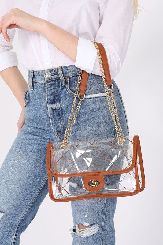 Clear quilted bag online