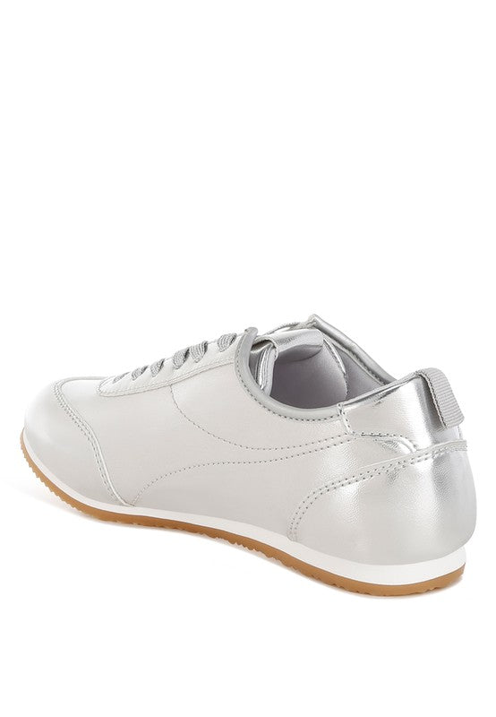 Astylos Metallic Faux Leather Sneakers