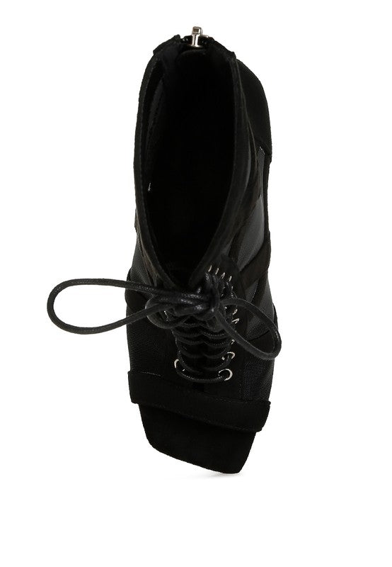 Anarki Mesh Lace-Up Ankle Boots