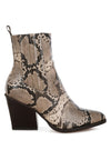 Cornus Snake Print Ankle Boots