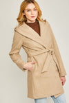 JQ Fleece Belted Hoodie Coat