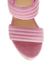 MILLE FEUX SUEDE SLIP-ON BLOCK HEELED SANDAL