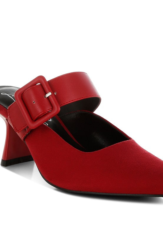 Onagra Microfiber Pointy Slip-On Mules