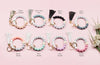 Silicone Color Block Key Ring Bracelet