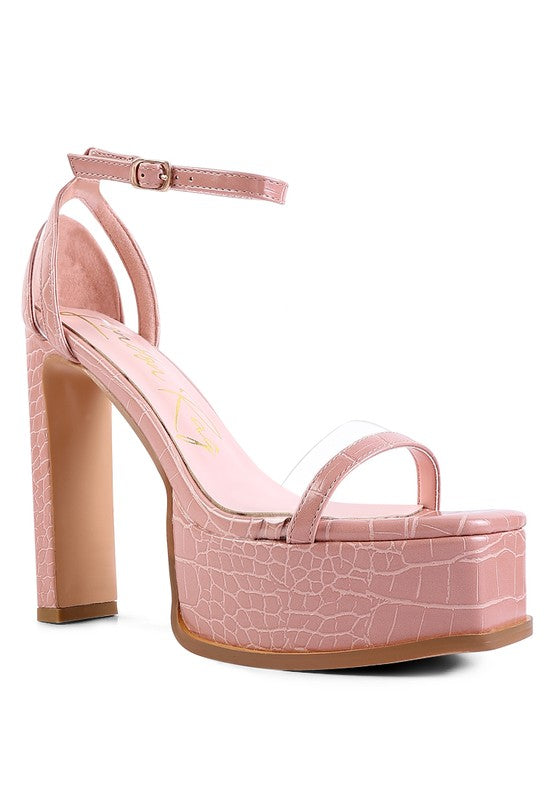 CUTLASS HIGH HEELED CHUNKY SANDALS