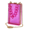 Acrylic Chain Handle See Thru Crossbody Clutch