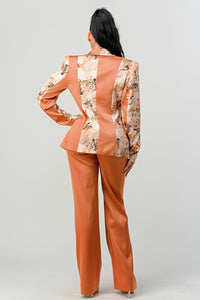 ATHINA TRANSITION PRINT BLAZER AND PANT SUIT