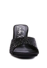 Imprint Diamante Stud Slip On Sandals