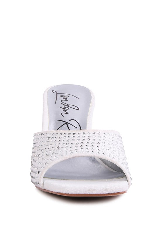 Imprint Diamante Stud Slip On Sandals