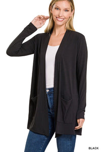 Slouchy Pocket Open Cardigan