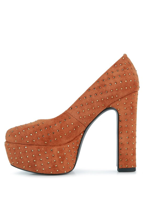 Poppins Glinting Platform High Pumps