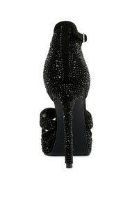 REGALIA Diamante Studded High Heel Dress Sandals