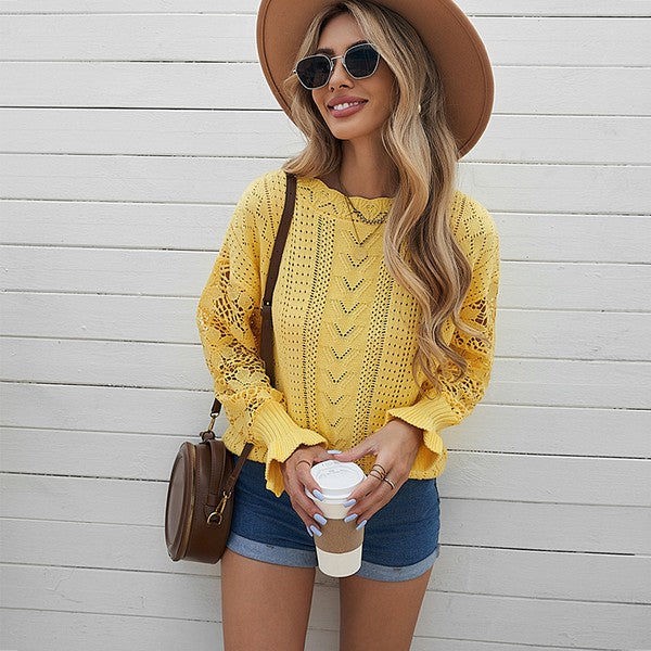 Lacey long sleeve top