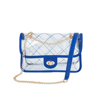 TRENDY  HIGH QUALITY QUILTED CLEAR PVC BAG