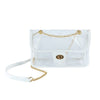 TRENDY  HIGH QUALITY QUILTED CLEAR PVC BAG