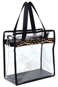 Fashion See Thru Transparent Tote Satchel