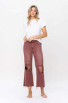 90's Vintage High Rise Crop Flare Jeans