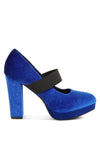 Krause High Block Heel Velvet Pumps