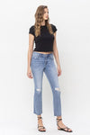 Mid Rise Kick Flare Jeans