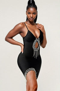 SHOW STOPPING BANDAGE MINI DRESS