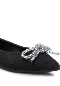 Ellerby Embellished Bow Detail Ballet Flats