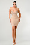 Betting on you casual embellished bandage dress