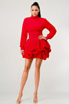 Merry Go Around Ruffle long sleeve dress