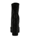 Dryday Diamante Zip Up Block Heel Boots