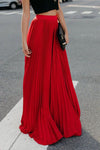 Pleated maxi skirt