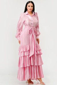 Aurora Tiered Elegance Full Maxi Dress