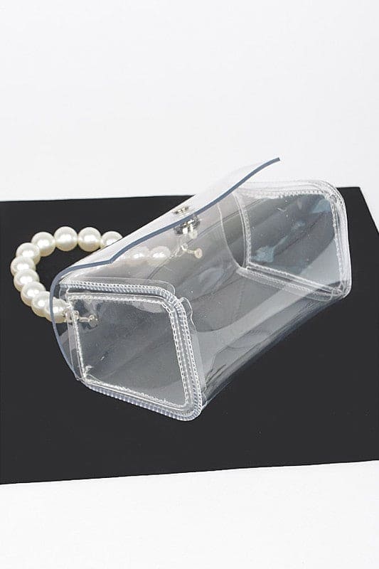 Pearl Handle Convertible Stadium Transparent Bag