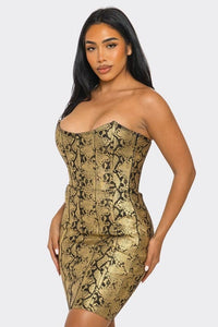 Serpentine Glamour Bodycon Dress