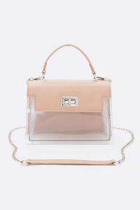 2 Tone Top Handle Transparent Stadium Bag