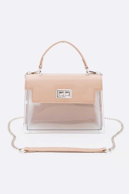 2 Tone Top Handle Transparent Stadium Bag