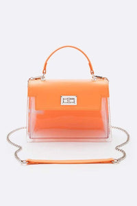 2 Tone Top Handle Transparent Stadium Bag