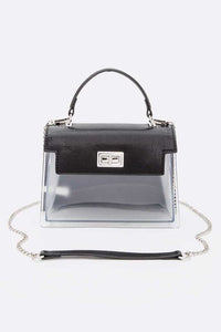 2 Tone Top Handle Transparent Stadium Bag