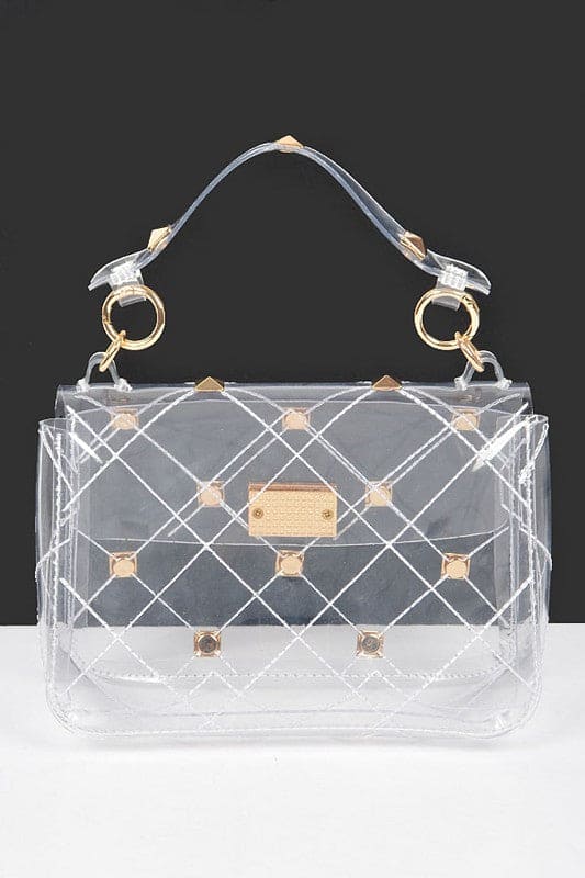 Studded Transparent Stadium Bag