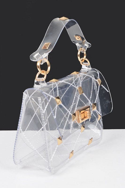 Studded Transparent Stadium Bag