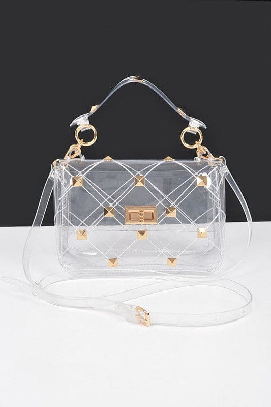 Studded Transparent Stadium Bag