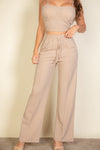 Bustier Cami Top & Slant Straight Pants