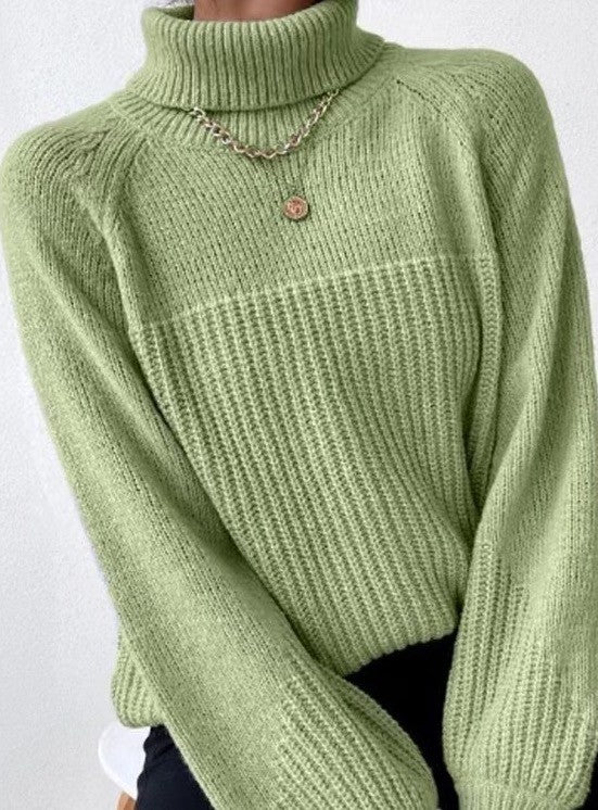 Knit turtleneck sweater