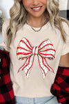 Christmas Tree Cake Bow Graphic Tee