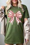 Christmas Tree Cake Bow Graphic Tee