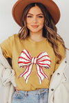 Christmas Tree Cake Bow Graphic Tee