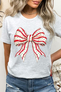 Christmas Tree Cake Bow Graphic Tee