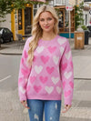 Heart pattern sweater