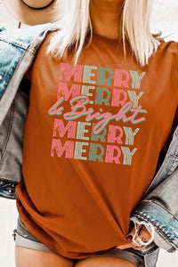 Retro Merry & Bright Graphic Tee