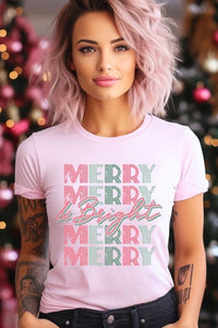 Retro Merry & Bright Graphic Tee