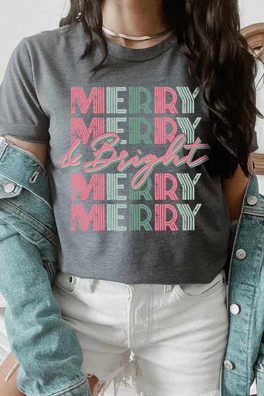 Retro Merry & Bright Graphic Tee