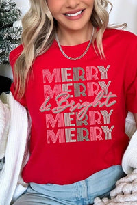 Retro Merry & Bright Graphic Tee